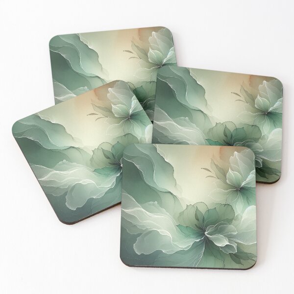 Item preview, Greenish Pastel Floral Elegance on Dark designed and sold by CardsStudio.