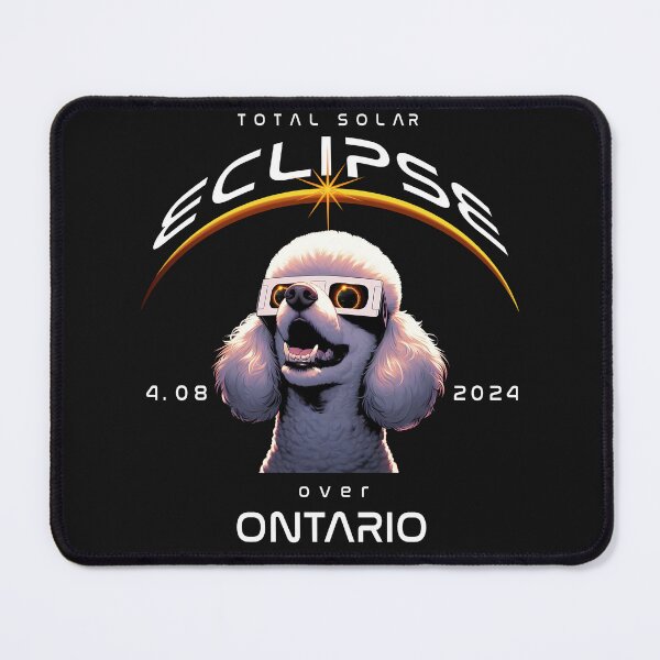 Item preview, Total Solar Eclipse Over Ontario, Canada, A Poodle dog wearing sunglasses looking up at the Total Solar Eclipse, Animal Eclipse Viewing Pawty designed and sold by jeyel7.