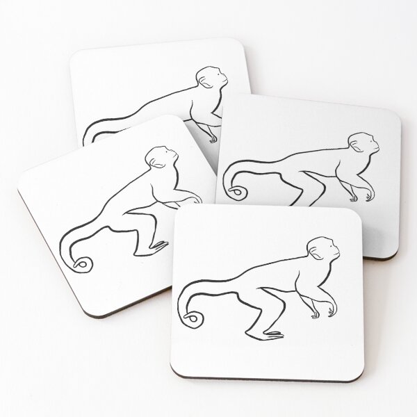 Item preview, Leaping Capuchin Lineart designed and sold by MiravetMaker.