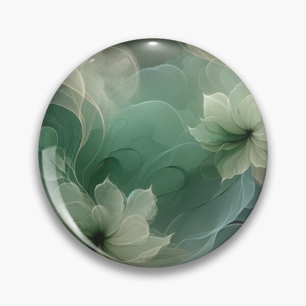 Item preview, Greenish Pastel Floral Elegance on Dark designed and sold by CardsStudio.