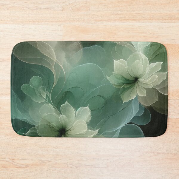 Item preview, Greenish Pastel Floral Elegance on Dark designed and sold by CardsStudio.