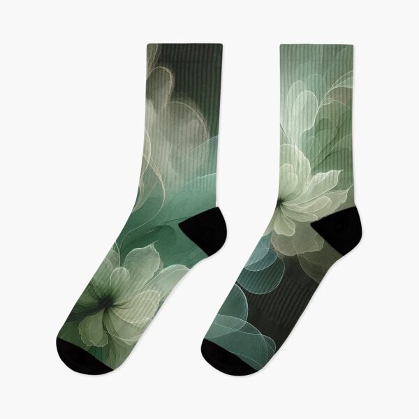 Item preview, Greenish Pastel Floral Elegance on Dark designed and sold by CardsStudio.