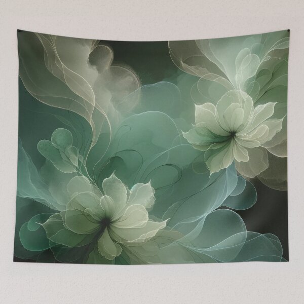 Item preview, Greenish Pastel Floral Elegance on Dark designed and sold by CardsStudio.