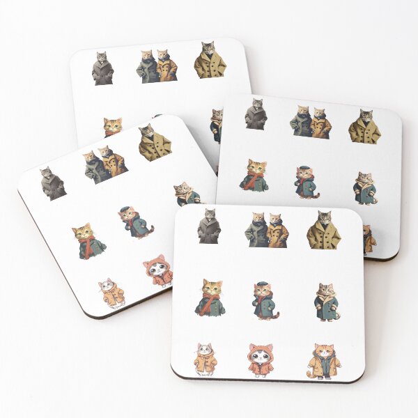 Item preview, Cats In Coats Sticker Set / T Shirt designed and sold by DiverseDazzle.