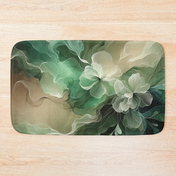 Item preview, Greenish Pastel Floral Elegance on Dark designed and sold by CardsStudio.