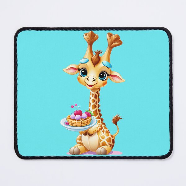 Item preview, baby giraffe holding waffle designed and sold by Chantel Fourie.