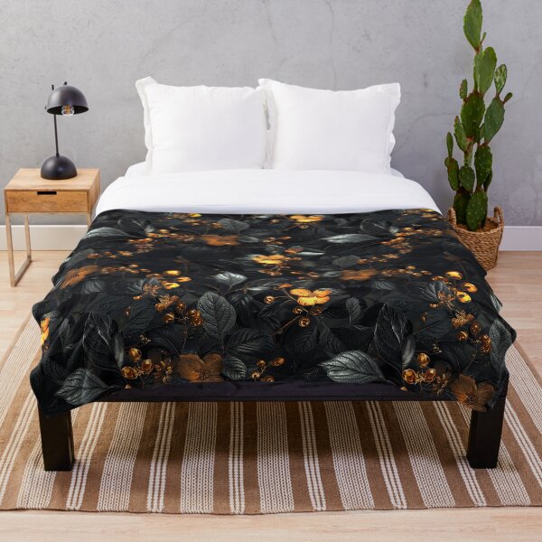 Item preview, Midnight Florals in Amber Glow designed and sold by UnTangle.