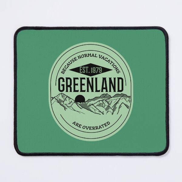 Item preview, Green Vintage Badge - Greenland, Because Normal Vacations are Overrated! designed and sold by GraTEEtude.