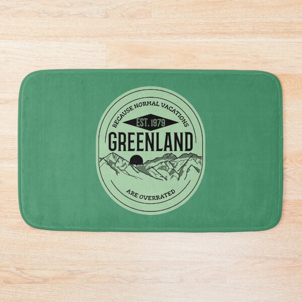 Item preview, Green Vintage Badge - Greenland, Because Normal Vacations are Overrated! designed and sold by GraTEEtude.