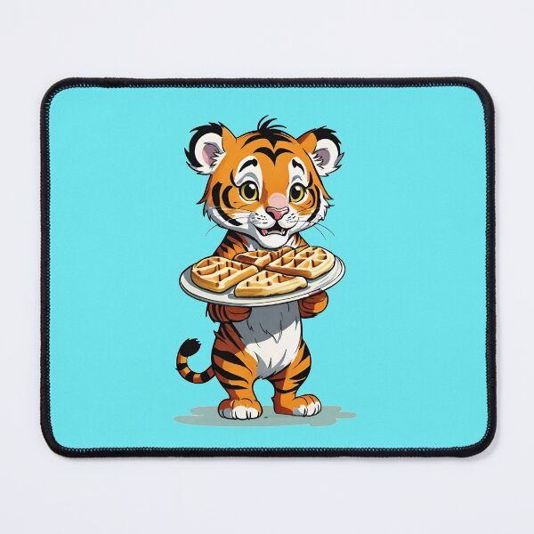 Item preview, baby tiger holding waffle designed and sold by Chantel Fourie.