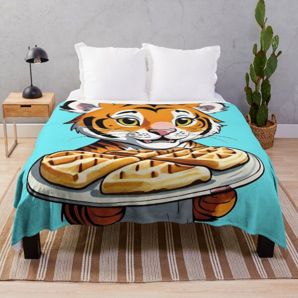 Item preview, baby tiger holding waffle designed and sold by Chantel Fourie.