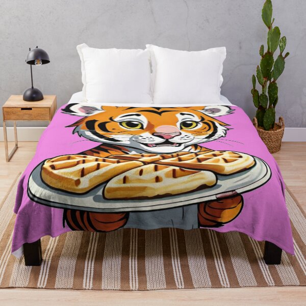 Item preview, baby tiger holding waffle designed and sold by Chantel Fourie.