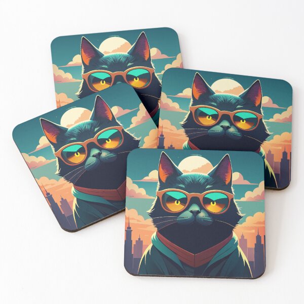 Item preview, Cat in Black Sunglasses Look designed and sold by Colorful-Garden.