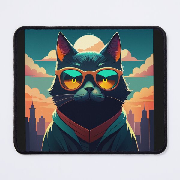 Item preview, Cat in Black Sunglasses Look designed and sold by Colorful-Garden.