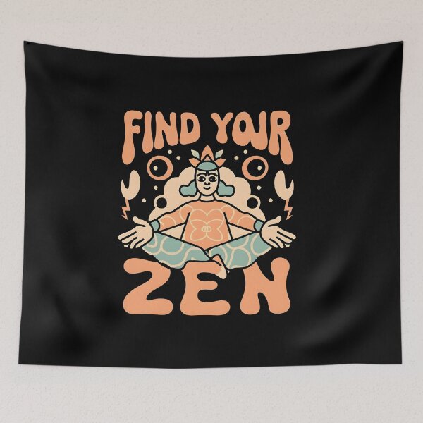 Item preview, "Zen Dreams: Surrealistic Find Your Zen Tee" designed and sold by Sahil Randhawa.