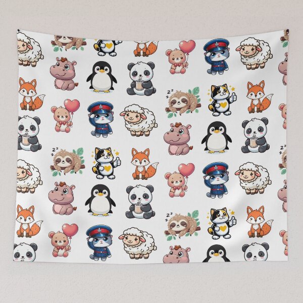 Item preview,  9 Cute Animal Sticker Pack* designed and sold by SnuggleSafari.