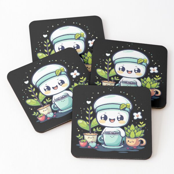 Item preview, Little ghost with coffee and plants designed and sold by DreamVibeShirt.