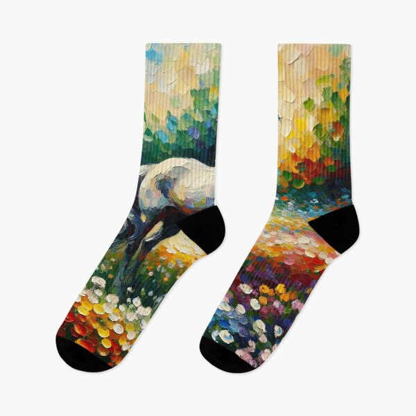 Item preview, Horse in a flower meadow designed and sold by Pferde-Fanshop.
