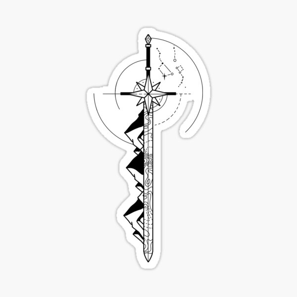 Subject sword - geography Sticker