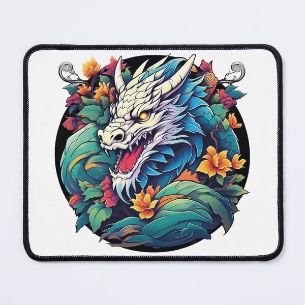 Item preview, Wild dragon in the garden of fantasy designed and sold by Ink-Kreativ.