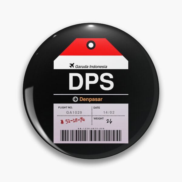 Item preview, Denpasar Airline Luggage Tag designed and sold by RabbitK.