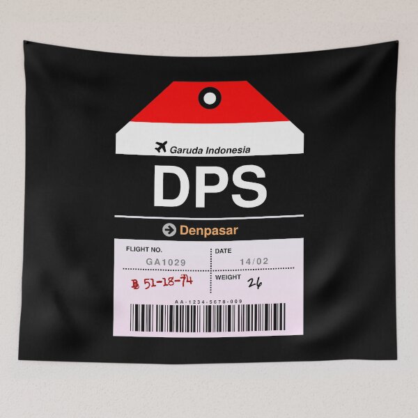 Item preview, Denpasar Airline Luggage Tag designed and sold by RabbitK.