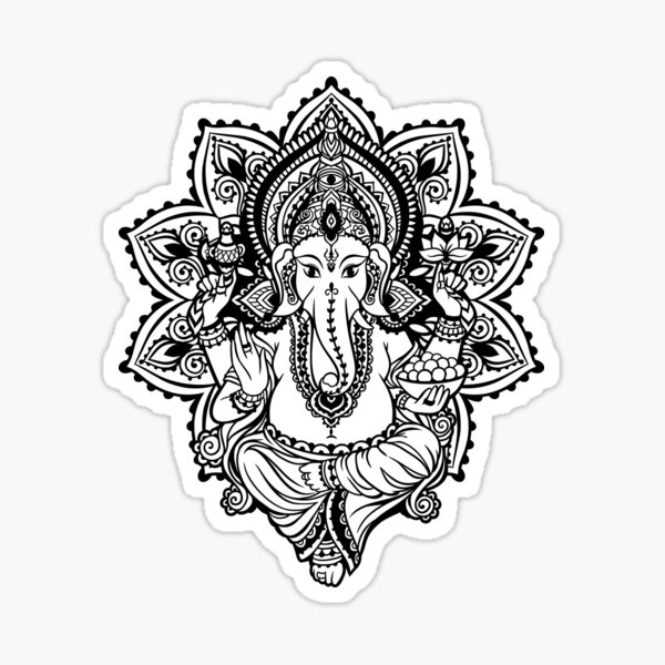 Ganesha Tattoo with Flowers | TikTok
