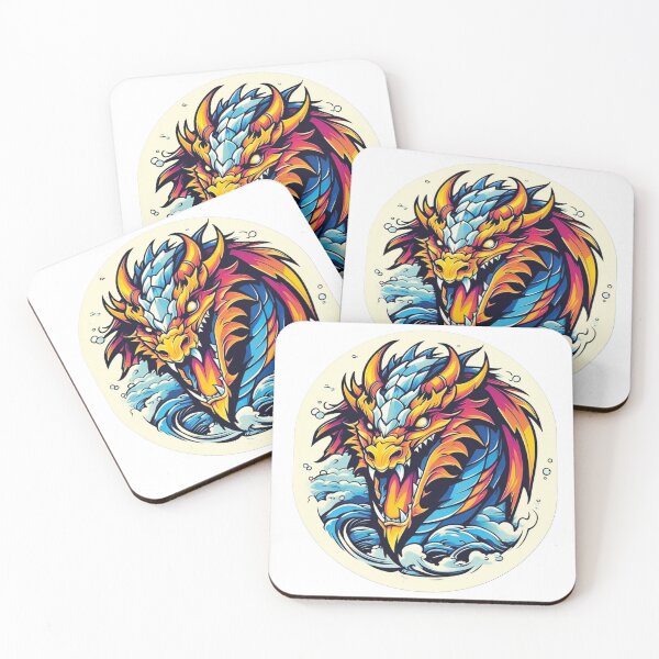 Item preview, Colorful Dragon: Mystical creature in the clouds designed and sold by Ink-Kreativ.