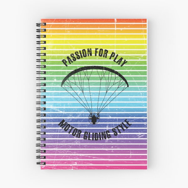 Item preview, Black silhouette of a man flying a paraglider against the background of rainbow stripes designed and sold by HarridanCreates.