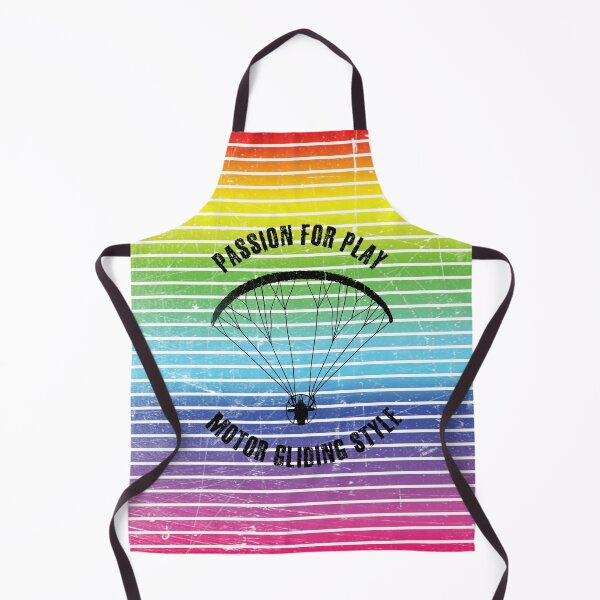 Item preview, Black silhouette of a man flying a paraglider against the background of rainbow stripes designed and sold by HarridanCreates.