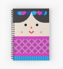 Cuaderno de espiral Muñeca de Trapo (Mexican Cloth Doll) Square Friends (Pink and Blue)