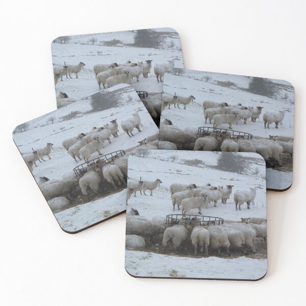 Item preview, Sheep herd being fed in winter snow in England designed and sold by iancoppack.