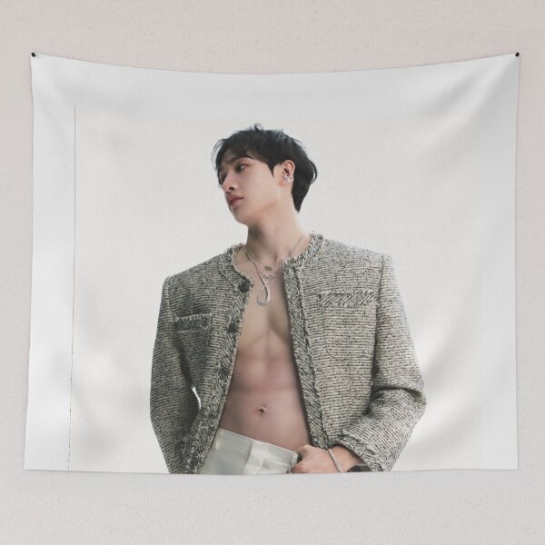 Item preview, Stray Kids Bang Chan hot sexy abs photoshoot skz kpop boy group photo designed and sold by Kpop-Noona.
