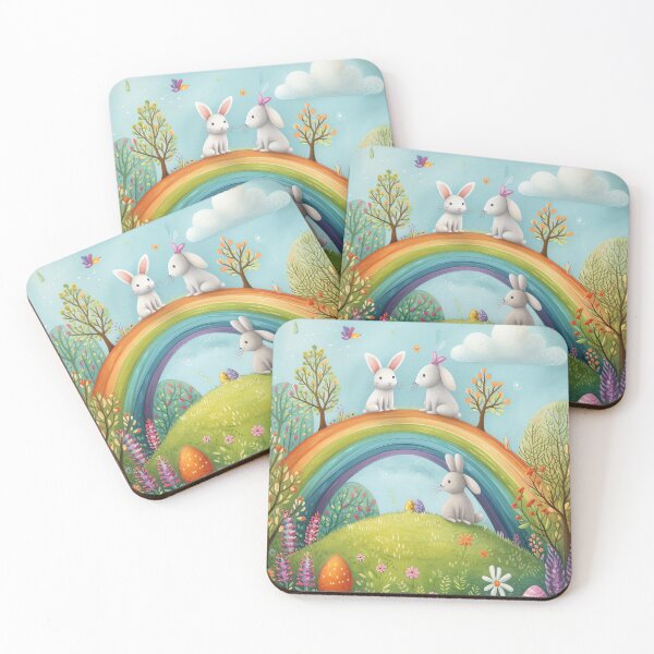 Item preview, Rainbow Bunny Adventure designed and sold by cute-animals99.