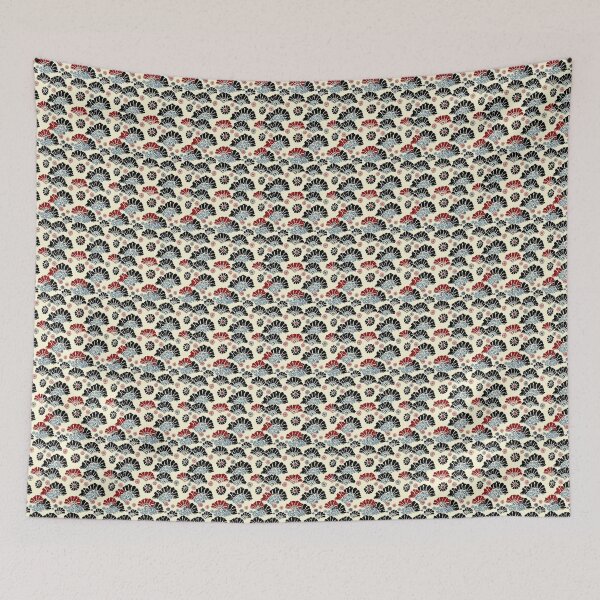 Item preview, Japanese Style Shang Dynasty Floral Pattern designed and sold by DreamBackDrops.