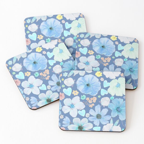 Item preview, Joyous Blue-ish Flower pattern designed and sold by HanliesArt.