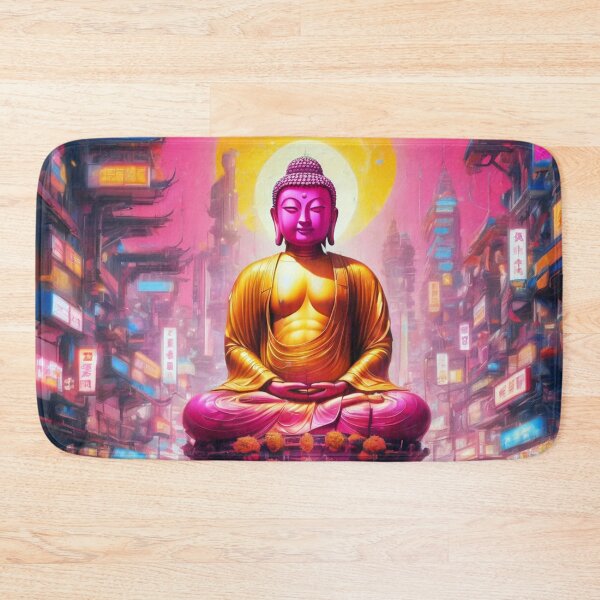 Item preview, Techno Neon Futuristic Sythnwave Buddha designed and sold by Bunmigraphics .