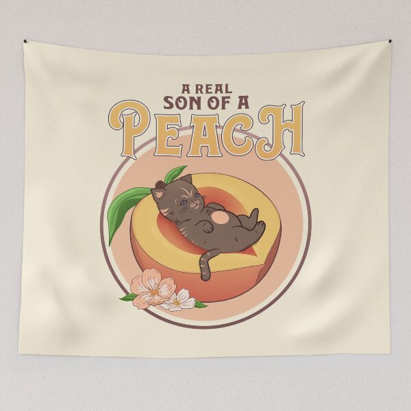 Item preview, Real Son of a Peach Cute Cat Fruit designed and sold by 84collective.