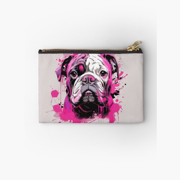 Item preview, Cute magenta British Bulldog dog portrait designed and sold by OdinsBigBeard.