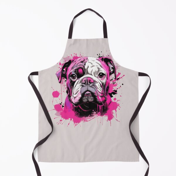 Item preview, Cute magenta British Bulldog dog portrait designed and sold by OdinsBigBeard.