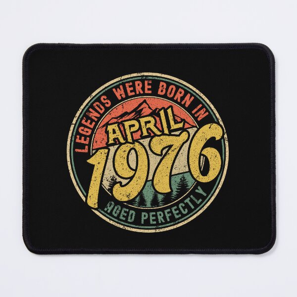 Item preview, Legends were born in APRIL 1976 - aged perfectly - awesome vintage birthday designed and sold by oudinmeissArt.
