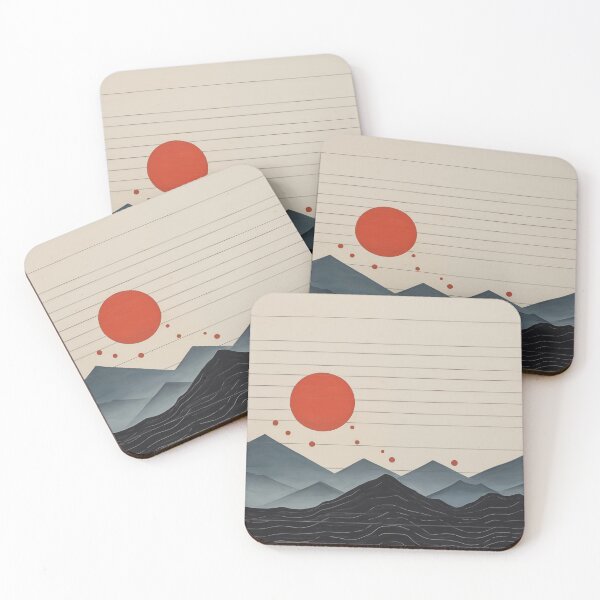 Artikelvorschau, Berge im japanischen Holzschnitt-Kunststil entworfen und verkauft von filigreedigital.