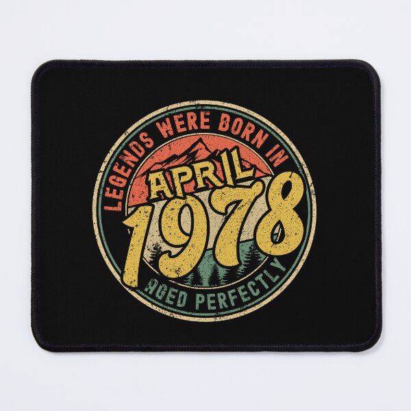 Item preview, Legends were born in APRIL 1978 - aged perfectly - awesome vintage birthday designed and sold by oudinmeissArt.