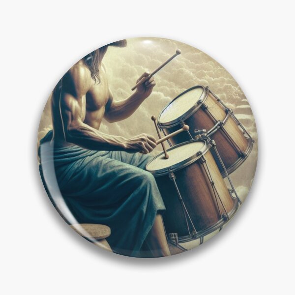 Item preview, "JESUS DRUMMER" : Cute Jesus Playing Drums designed and sold by Obinne.