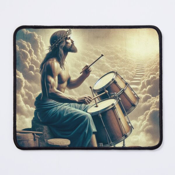 Item preview, "JESUS DRUMMER" : Cute Jesus Playing Drums designed and sold by Obinne.