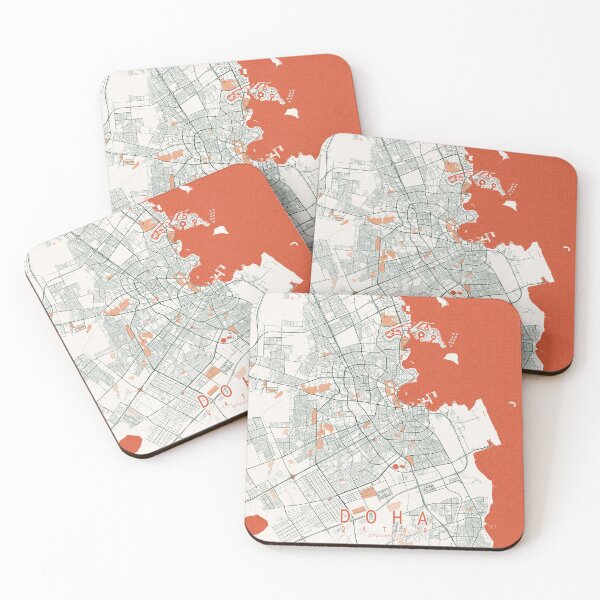 Item preview, Doha City Map of Qatar  - Bohemian designed and sold by deMAP.