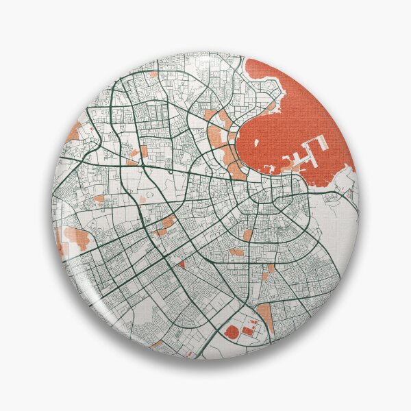 Item preview, Doha City Map of Qatar  - Bohemian designed and sold by deMAP.