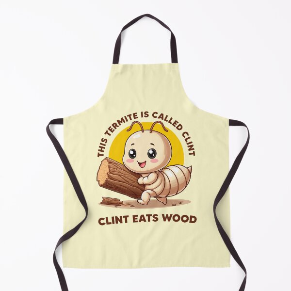 Item preview, Clint eats wood - funny termite character (on light colors) designed and sold by messy-nessie.