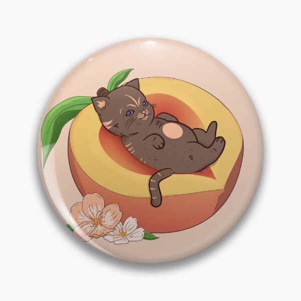 Item preview, Cute Cat Sitting in Peach Kitten Fruit designed and sold by 84collective.