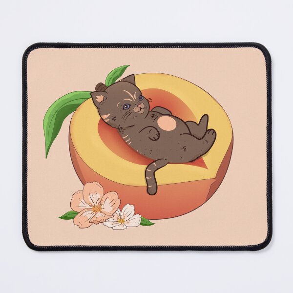 Item preview, Cute Cat Sitting in Peach Kitten Fruit designed and sold by 84collective.